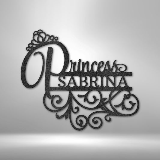 Princess Monogram - Steel Sign - oneofakindcreatives