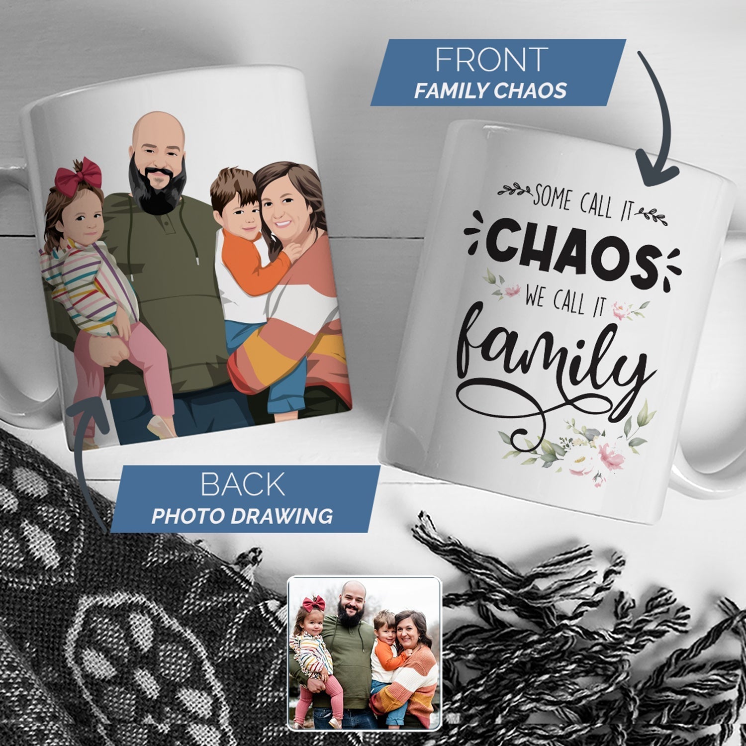 Some Call it Chaos We Call it Family Mug Personalized - oneofakindcreatives