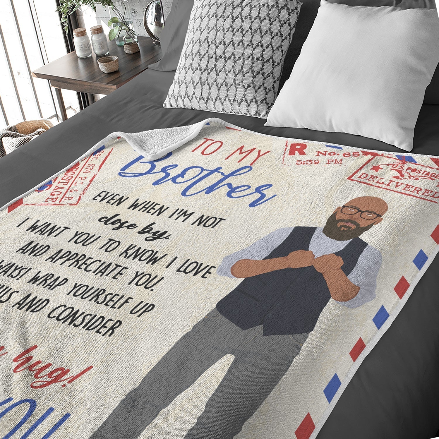 To My Big Brother Personalized Blanket - oneofakindcreatives