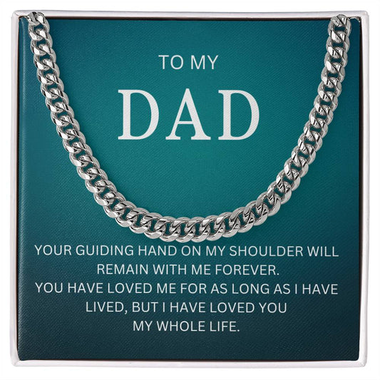 To My Dad | I Love You - Cuban Link Chain - oneofakindcreatives