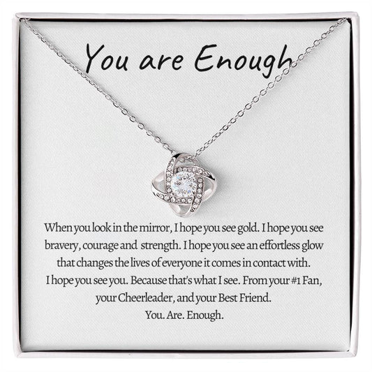 You Are Enough - Knot Necklace - oneofakindcreatives