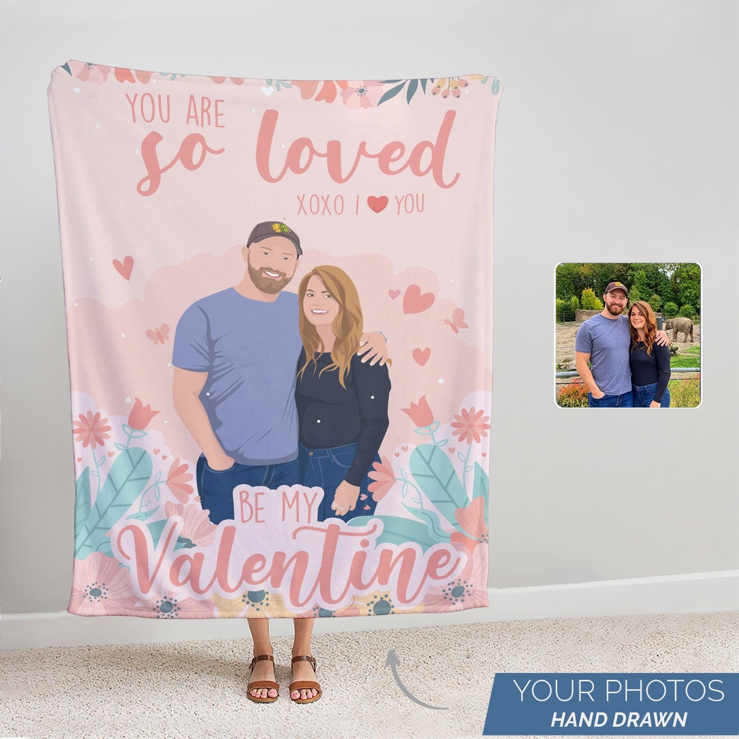 You Are So Loved Personalized Blanket - oneofakindcreatives